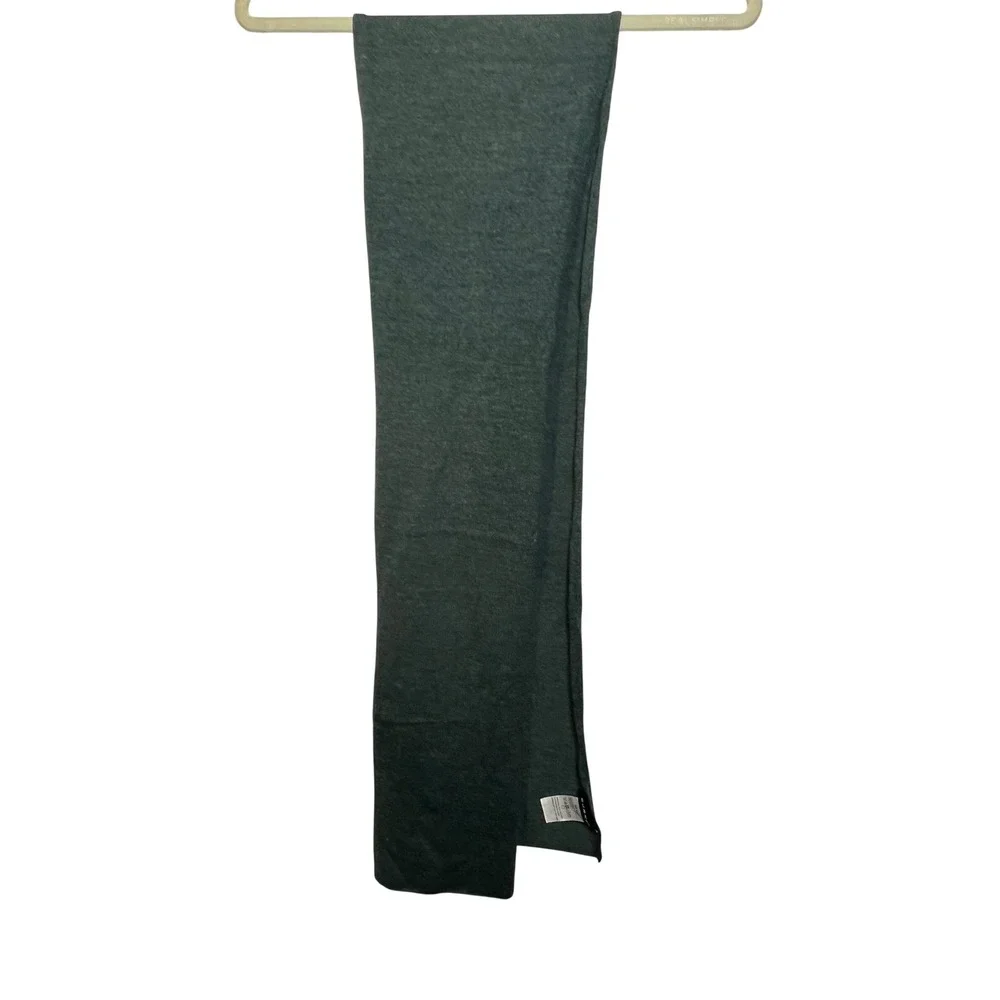 Eurkea Dark‎ Green 100% Wool Fine Knit Rectangular Scarf One Size